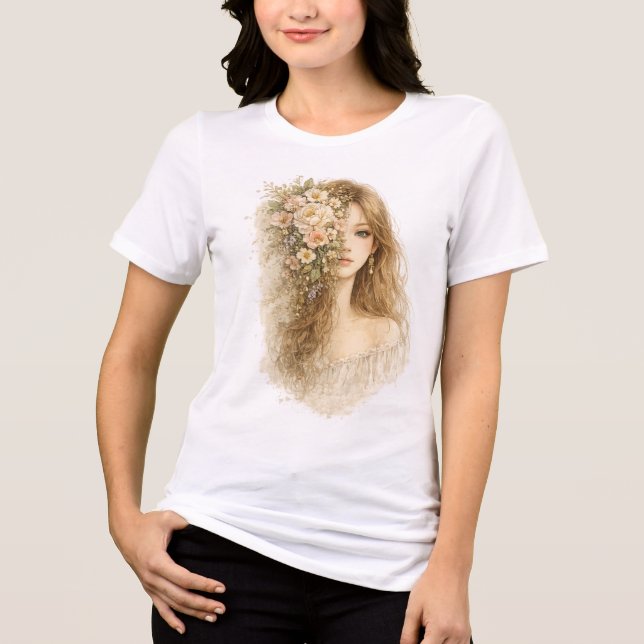 Camiseta Meio Rosto Floral (Frente)
