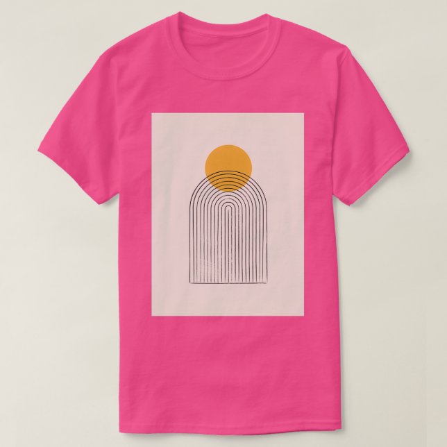 Camiseta Meio século da montanha Sun moderno (Frente do Design)