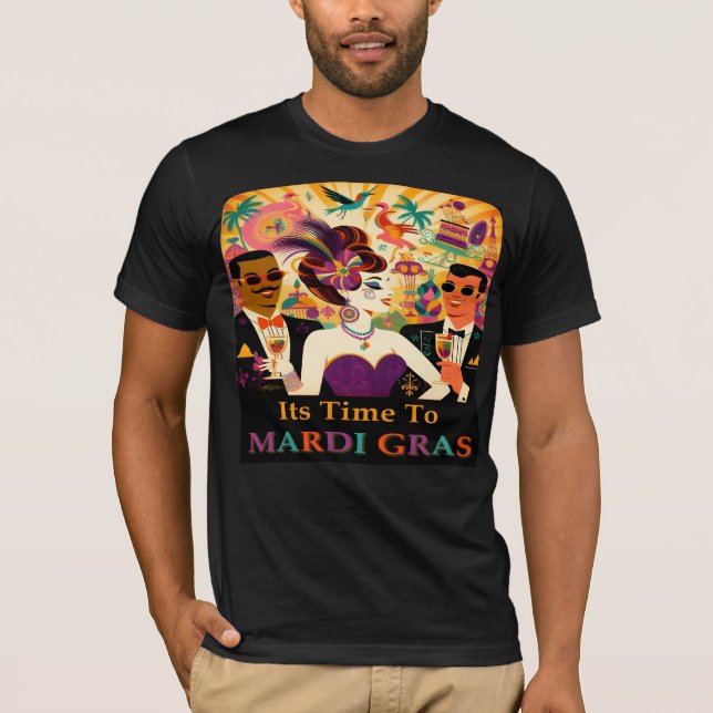 Camiseta Meio século Mardi Gras Cocktail (Frente)