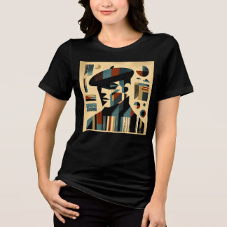 Camiseta Meio século Modern Art Man Vestindo Beret