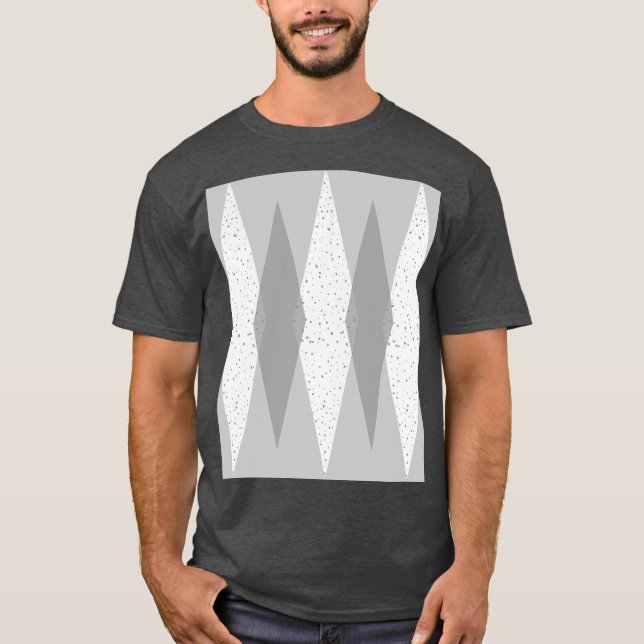 Camiseta Meio século Modern Cinza Argyle T Shirt (Frente)
