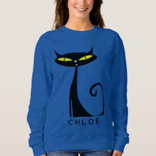 Camiseta Meio século Personalizado Moderno de Gato Negro At