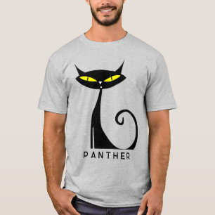 Camiseta Meio século Personalizado Moderno de Gato Negro At