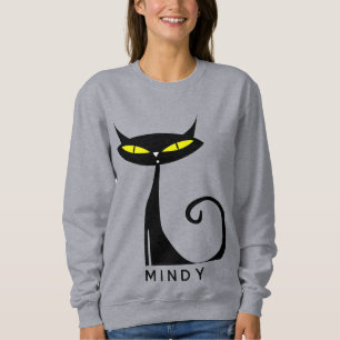 Camiseta Meio século Personalizado Moderno de Gato Negro At