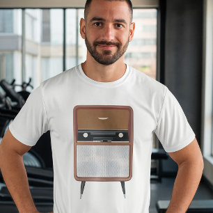 Camiseta Meio século Vintage Radio Retro Music Lover