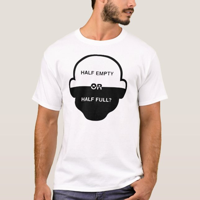 Camiseta meio vazia ou meio cheia (Frente)