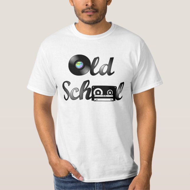 Camiseta Meios da música da velha escola (Frente)