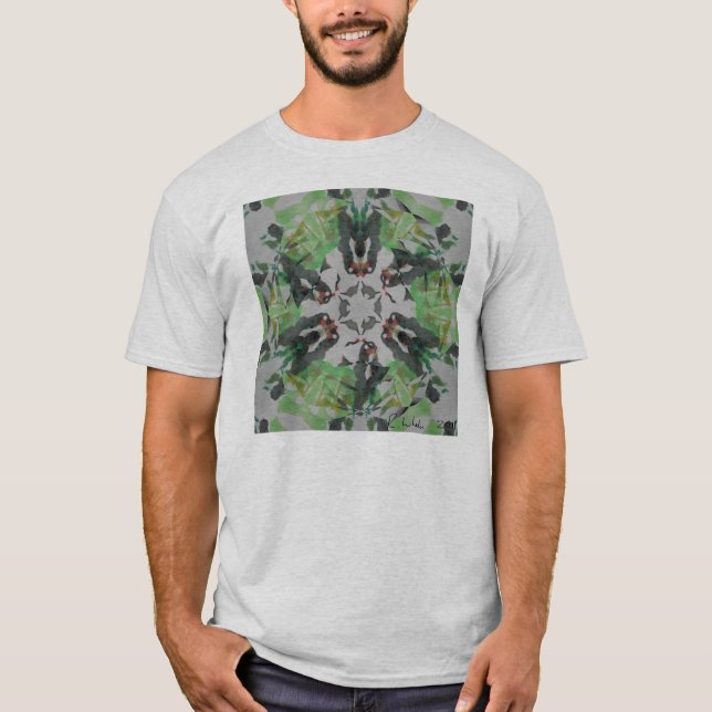 Camiseta Meios mistos abstratos (Frente)