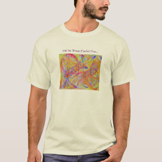 Camiseta Meios mistos abstratos vívidos