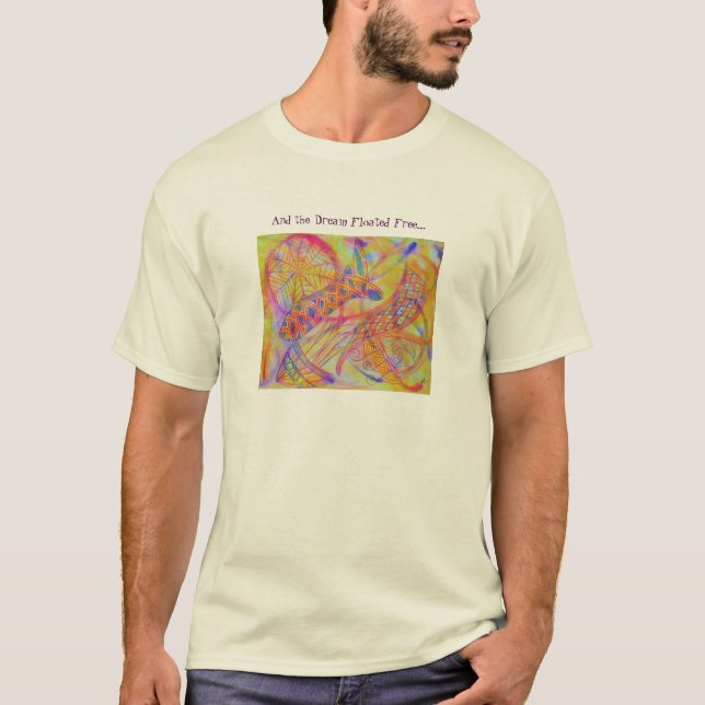 Camiseta Meios mistos abstratos vívidos (Frente)