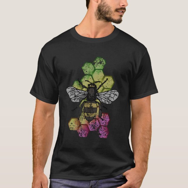 Camiseta Mel Bee Beekeeg: Insetos Naturalistas (Frente)