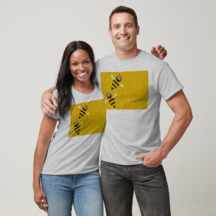 Camiseta Mel Comb Abelhas Douradas Amarelas Arte Padrão