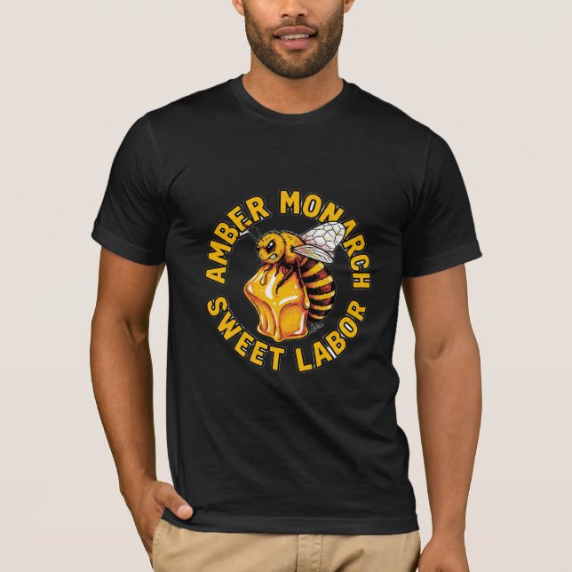 Camiseta Mel Monarca Doce Trabalho Abelha Melífera (Frente)