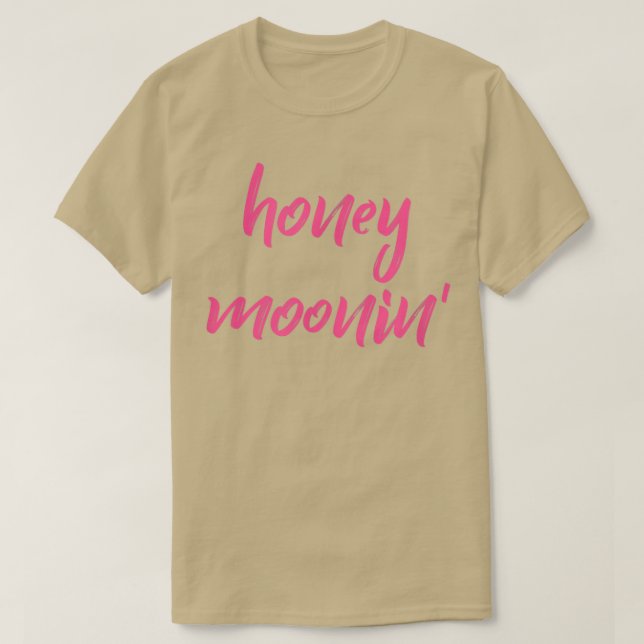 Camiseta Mel MooninPink Cote para Casais em Honeymoon Va (Frente do Design)