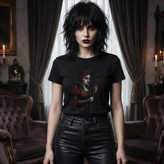 Camiseta Melancholy Queen Gothic Dark Fantasy Portrait (Criador carregado)