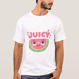 Camiseta Melancia branca e suculenta