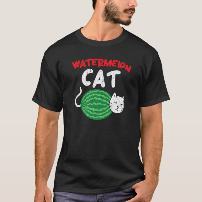 Camiseta Melancia Cat Hello Summer Vacing Frui Tropical (Frente)