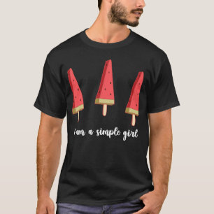 Camiseta Melancia-Coca-Cola-de-Verão Mulheres Frutas-de-Ver