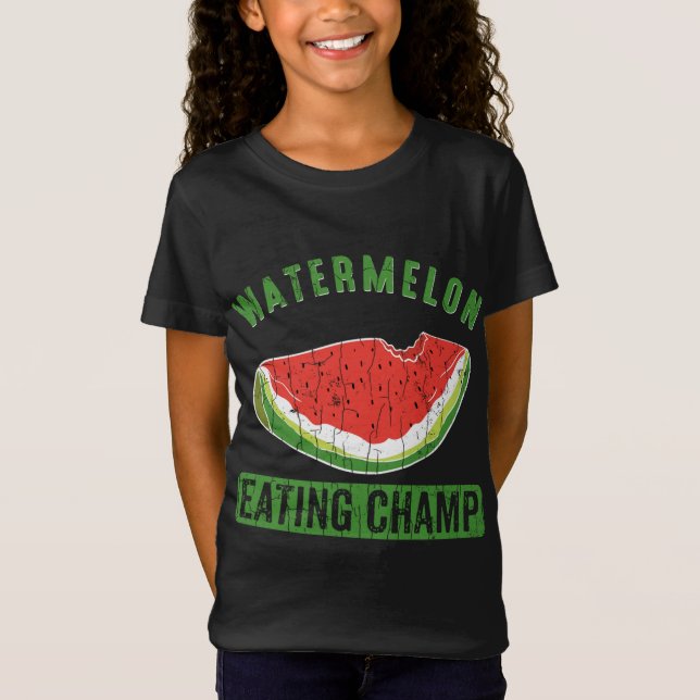Camiseta Melancia Comendo Champ Funny Summer Fruta Lover G (Frente)
