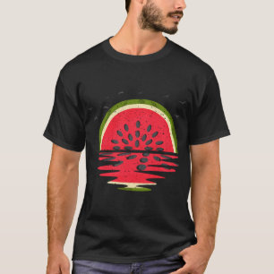 Camiseta Melancia Cura Vintage Sunset Summer Vibs Fruta