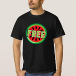 Camiseta Melancia da Palestina Livre - Liberdade para a Pal<br><div class="desc">Após a guerra de seis dias em 1967, o governo israelita proibiu a bandeira palestiniana. A melancia tomou seu lugar por compartilhar as cores da bandeira: vermelha, preta, branca e verde. a fruta pode ser vista dos muros de pedra de Gaza às galerias de Ramallah, apontando a história política da...</div>