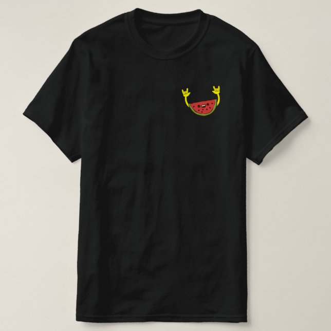 Camiseta Melancia dançante - Fruta de melancia Verão (Frente do Design)