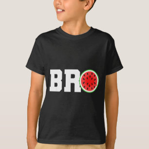 Camiseta Melancia Engraçada Irmão Fofo Férias de Verão Irmã