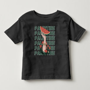 Camiseta melancia, flores e palestina livre Repetir