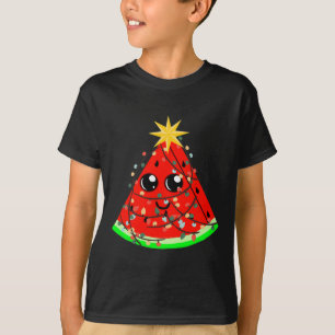 Camiseta Melancia Fruta Havaiana Natal de Verão Natal Em