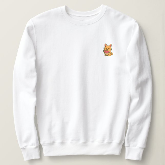 Camiseta Melancia Gato-Gato-Gato - Impressão mínimo (Frente do Design)