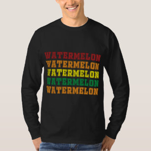 Camiseta Melancia legal com Design de Letra de Água-Melanci