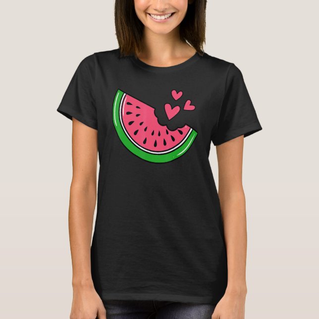 Camiseta Melancia Melon, Fatia de Melão, Férias de Verão, F (Frente)