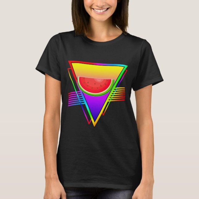 Camiseta Melancia Neon Retro (Frente)