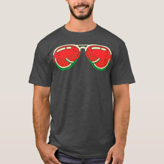 Camiseta Melancia Óculos de sol Fruta Exótica de Verão trop