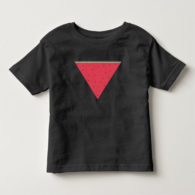 Camiseta Melancia sobre resistência ao triângulo vermelho i (Frente)
