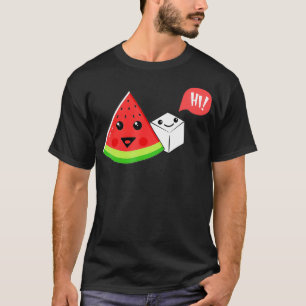Camiseta Melancia Sugar Hi Engraçado Dizendo Oi Verão