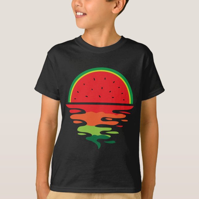 Camiseta Melancia Summer Sunset Water Fruta Sunset Waterset (Frente)