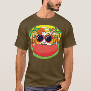 Camiseta Melancia sunset exótica Óculos escuros Engraçado G