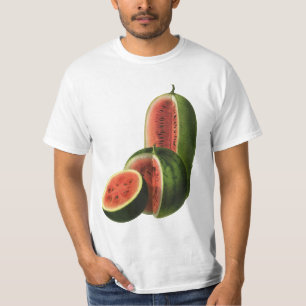Camiseta Melancias Vintage de altura redonda, Fruta de Comi