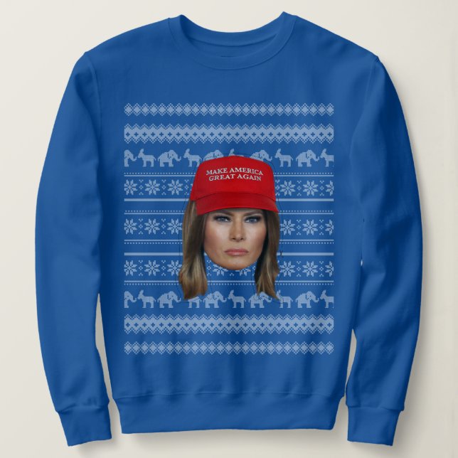 Camiseta Melania Trump MAGA Natal (Frente do Design)