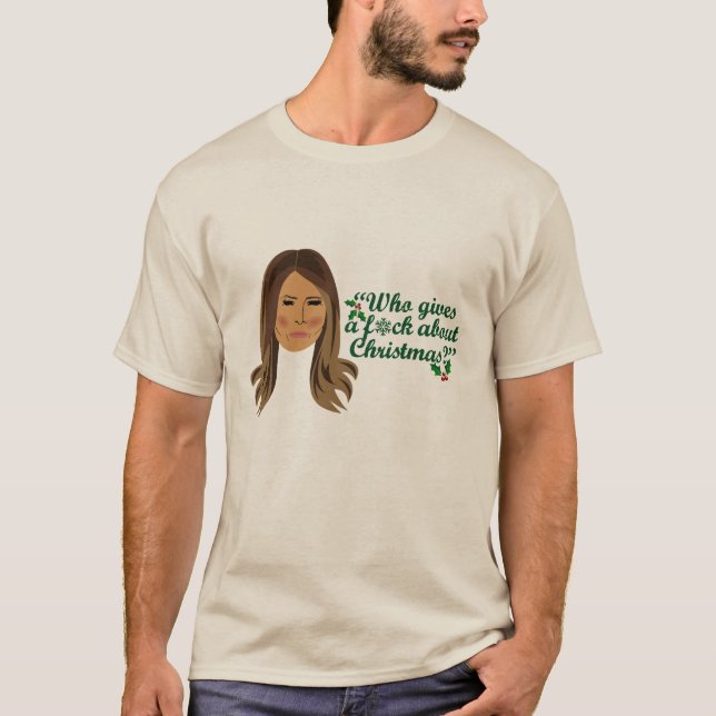 Camiseta Melania Trump que dá um F*ck sobre o Natal (Frente)