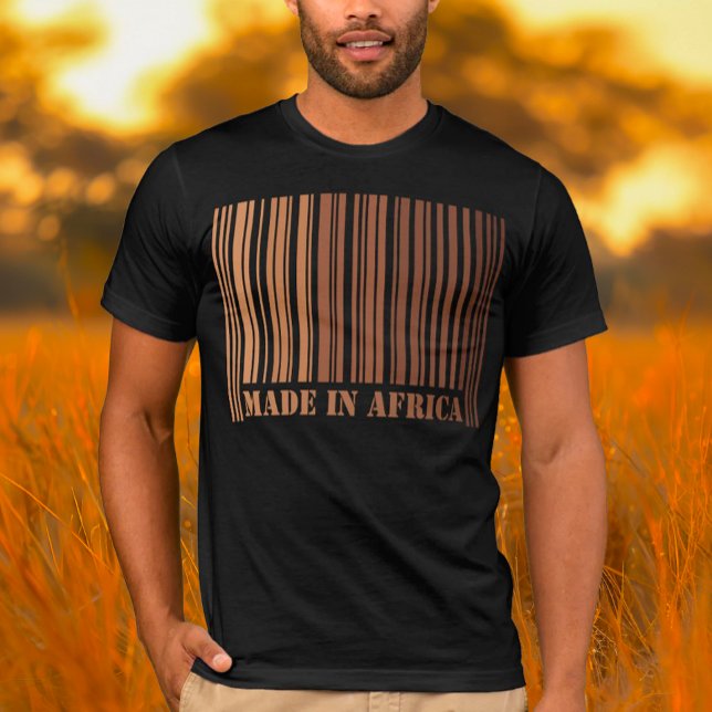 Camiseta Melanin Barcode Design orgulhosamente feito na Áfr (Criador carregado)