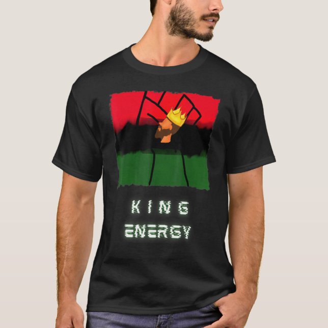 Camiseta Melanin Black King Energy (Frente)