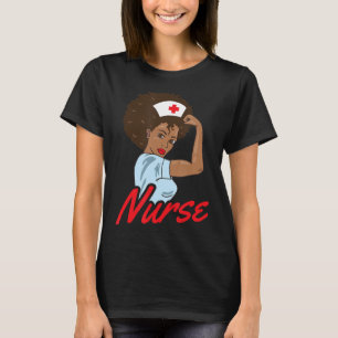 Camiseta Melanin Black Nurse Clothing Gift Afro-Americano