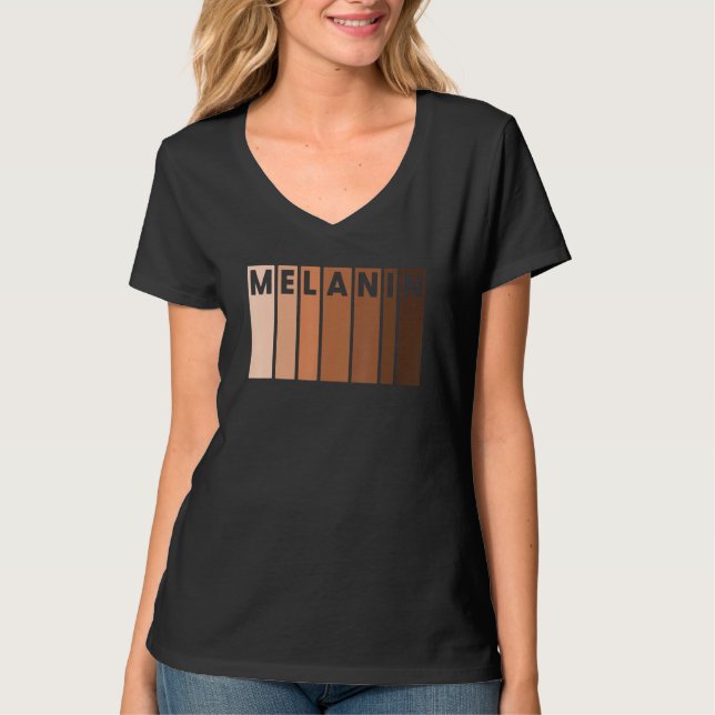 Camiseta Melanin Black Pride Afro Queen King African Americ (Frente)