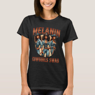 Camiseta Melanin Cowboys Black History Month African Melan