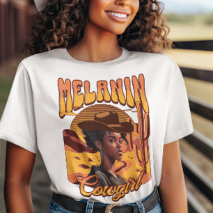 Camiseta MELANIN COWGIRL Black Girl Western Cowboy