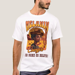 Camiseta MELANIN COWGIRL Black Girl Western Cowboy