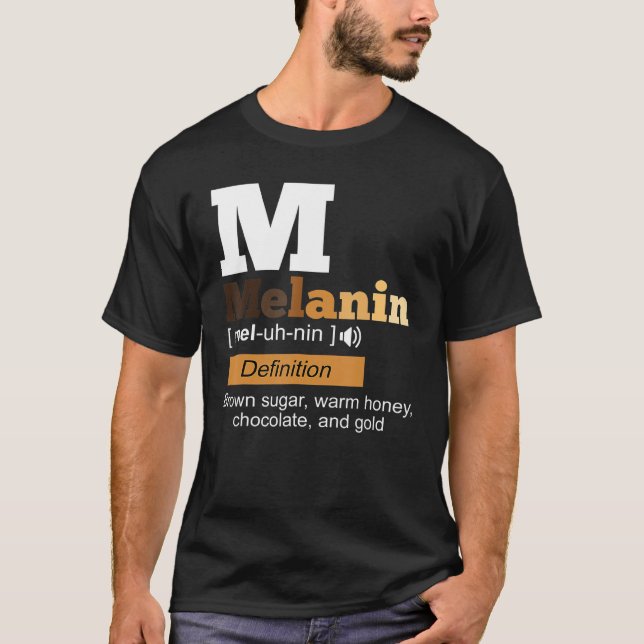 Camiseta Melanin Definition Black History Month BLM African (Frente)