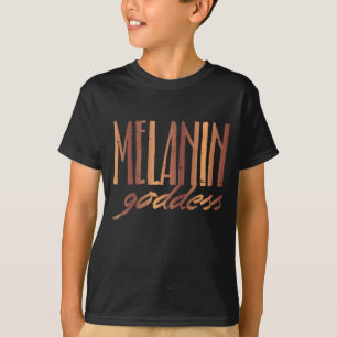 Camiseta Melanin Deusa Rainha Negra-Americana